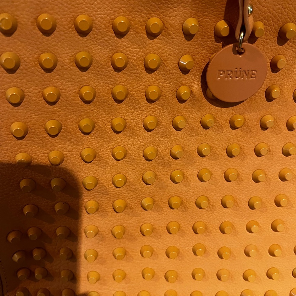 Prune Orange Studded Tote Bag - Picture 3 of 15
